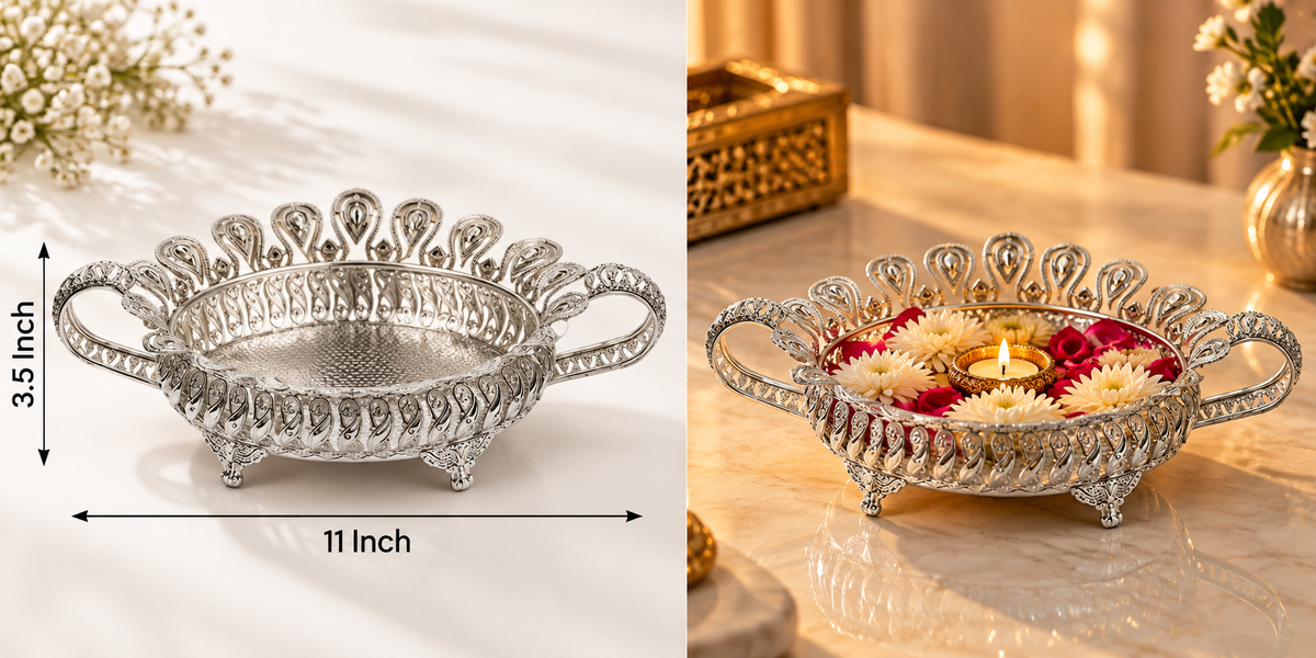 German Silver Tray- KQ 1580