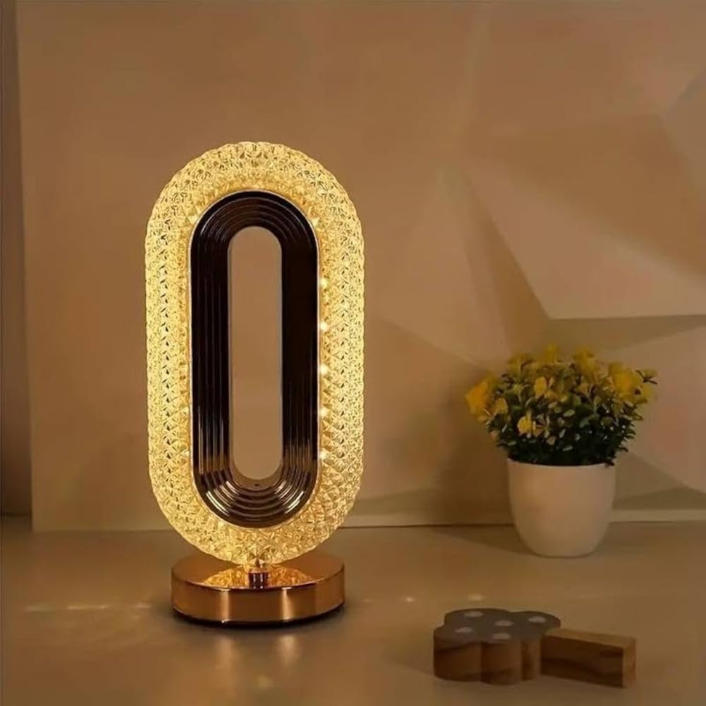 Oval Crystal Touch Lamp