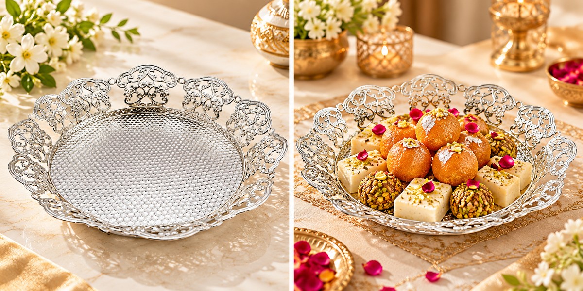German Silver Plated Tray KQ1977, KQ 1978, KQ1979