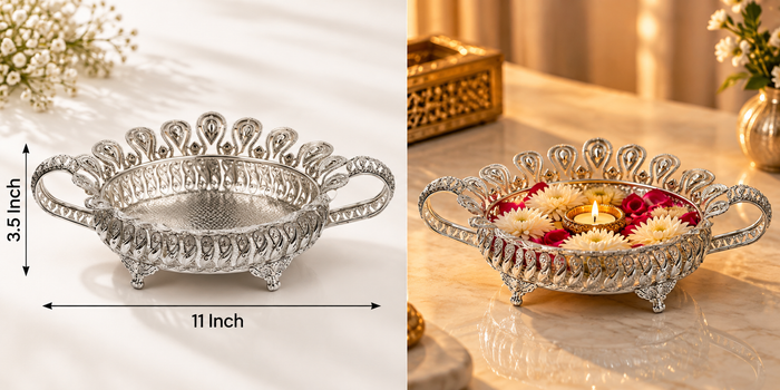 German Silver Tray- KQ 1580