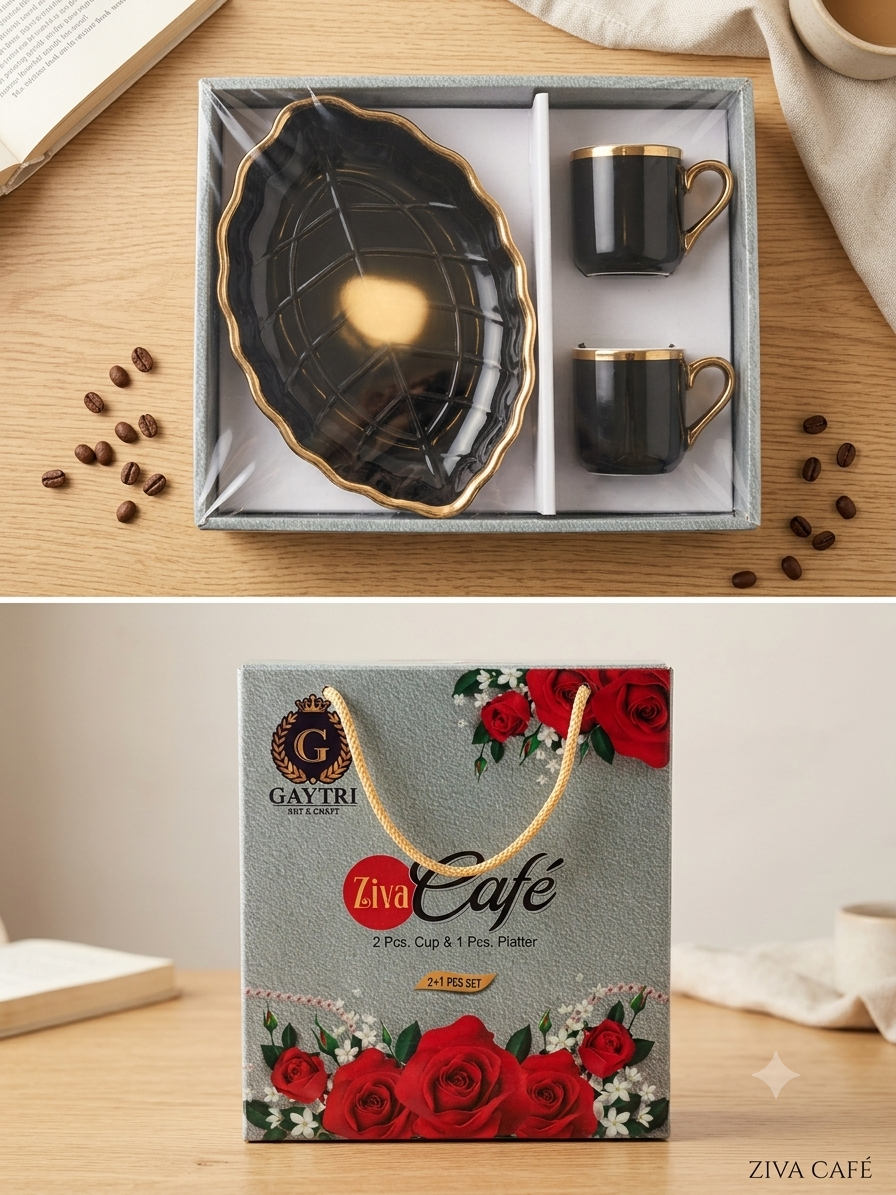 Ziva Cafe 2 Cup and Platter