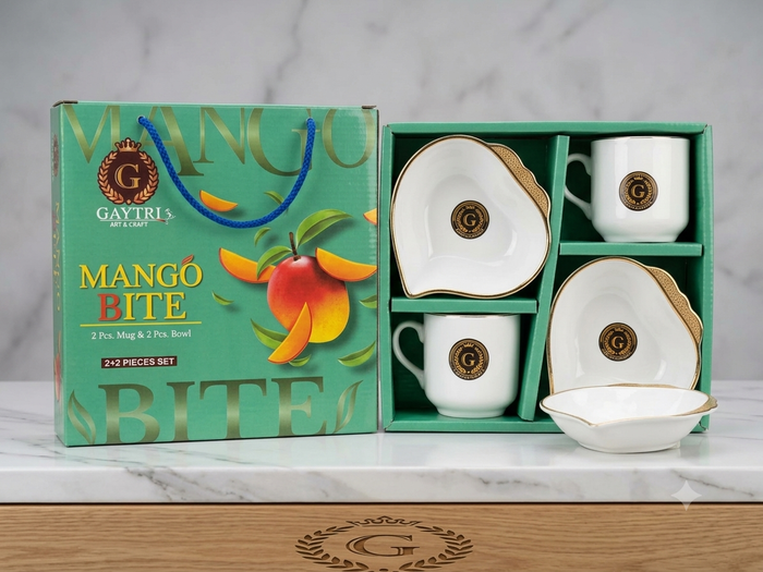 Mango Bite 2 cup 2 bowl Gift Set