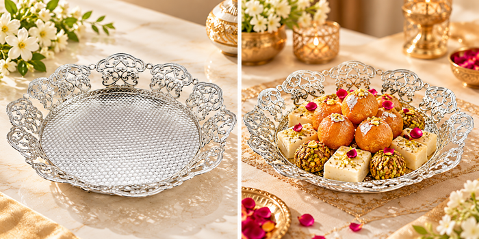 German Silver Plated Tray KQ1977, KQ 1978, KQ1979