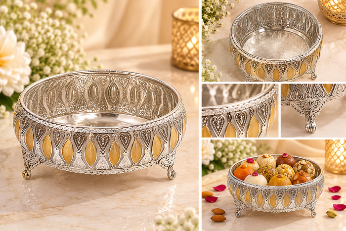 Silver Meena Tray - KQ 1590, KQ 1591, KQ 1592