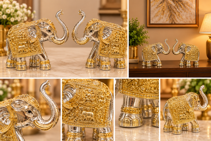 Gold elephant 2 tone -4 inch
